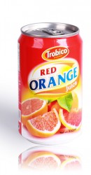 red orange juice alu can 330ml